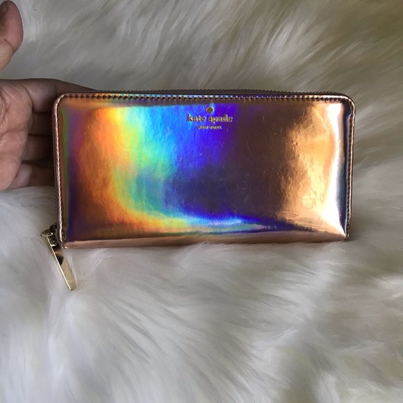 kate spade holographic wallet